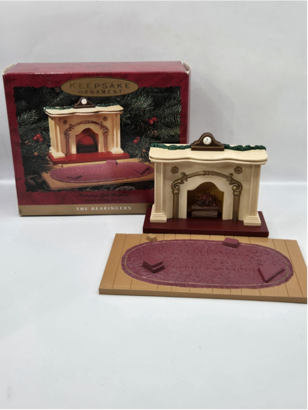 Hallmark Keepsake Ornament-The Bearingers Flickering Light Fireplace 1993